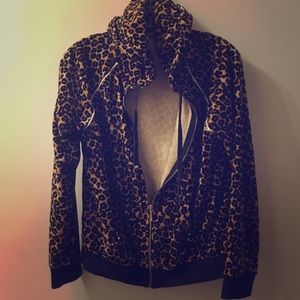 Juicy couture cheetah velour jacket